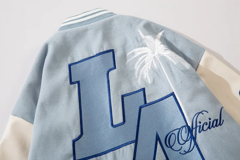 Новинка 2021 модная Женская бейсбольная куртка на весну и осень с вышивкой LA