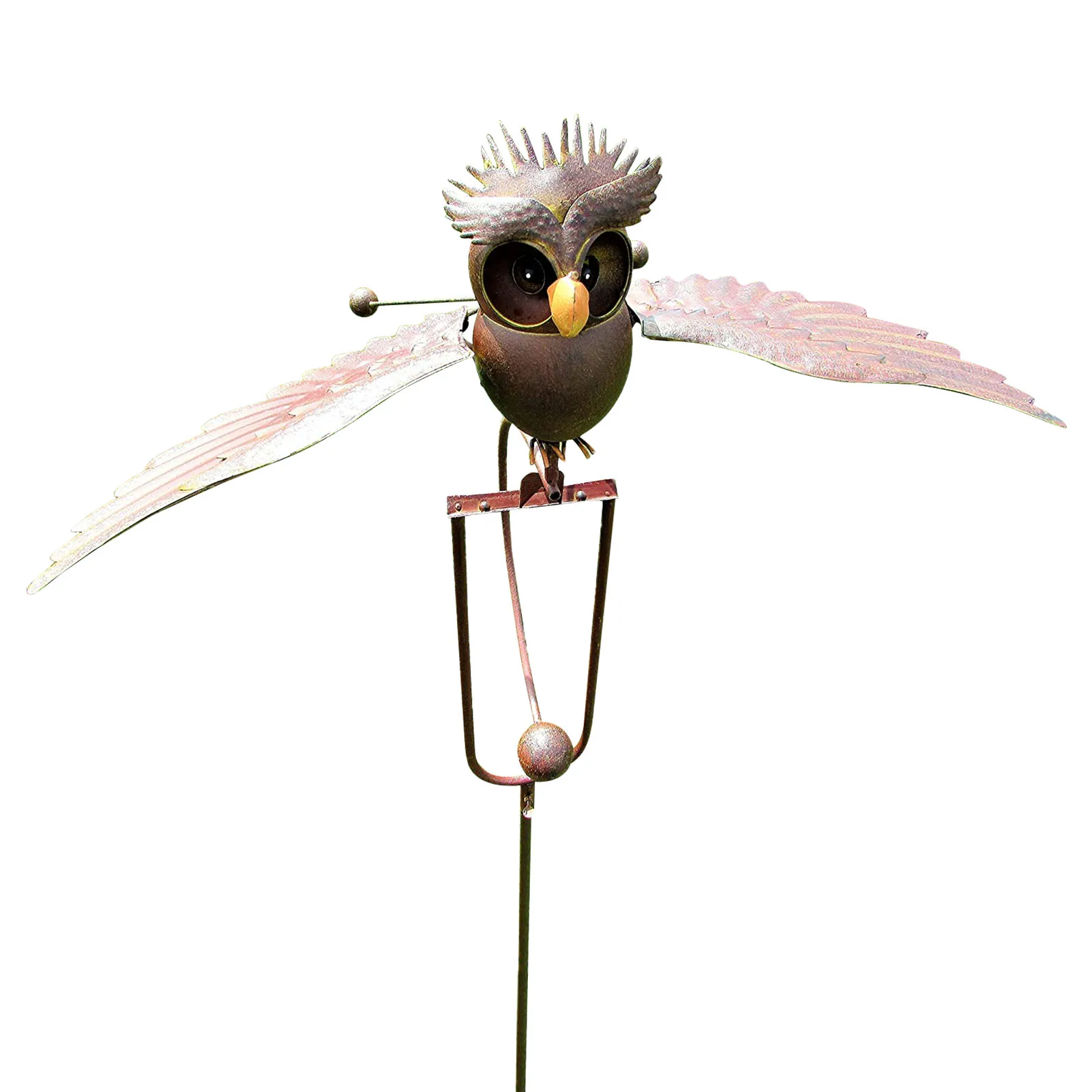 

1 шт. съемный садовый колышек в виде совы, Металлическая Имитация птицы, садовый колышек для газона, украшение для дома и улицы во дворе