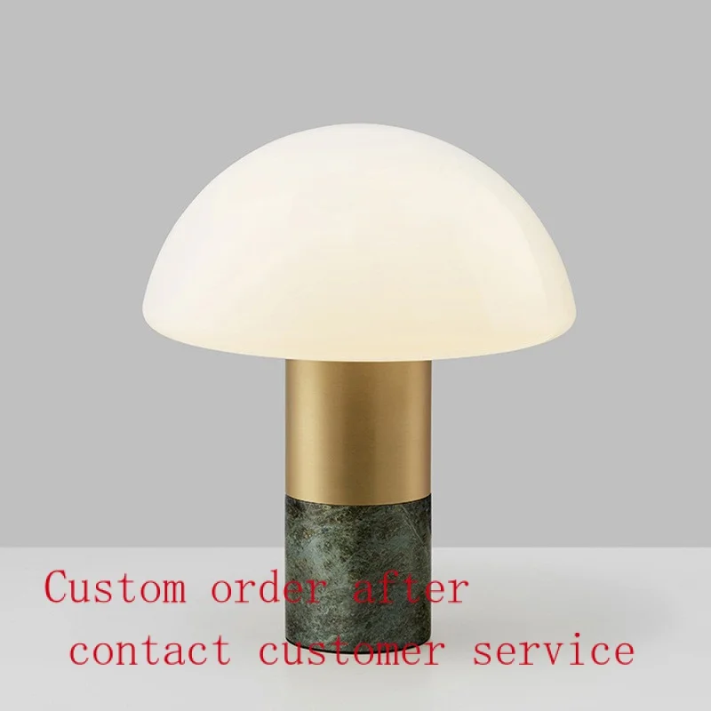 

Nordic post modern light luxury marble table lamp marble mushroom table lamp simple hotel room lamp