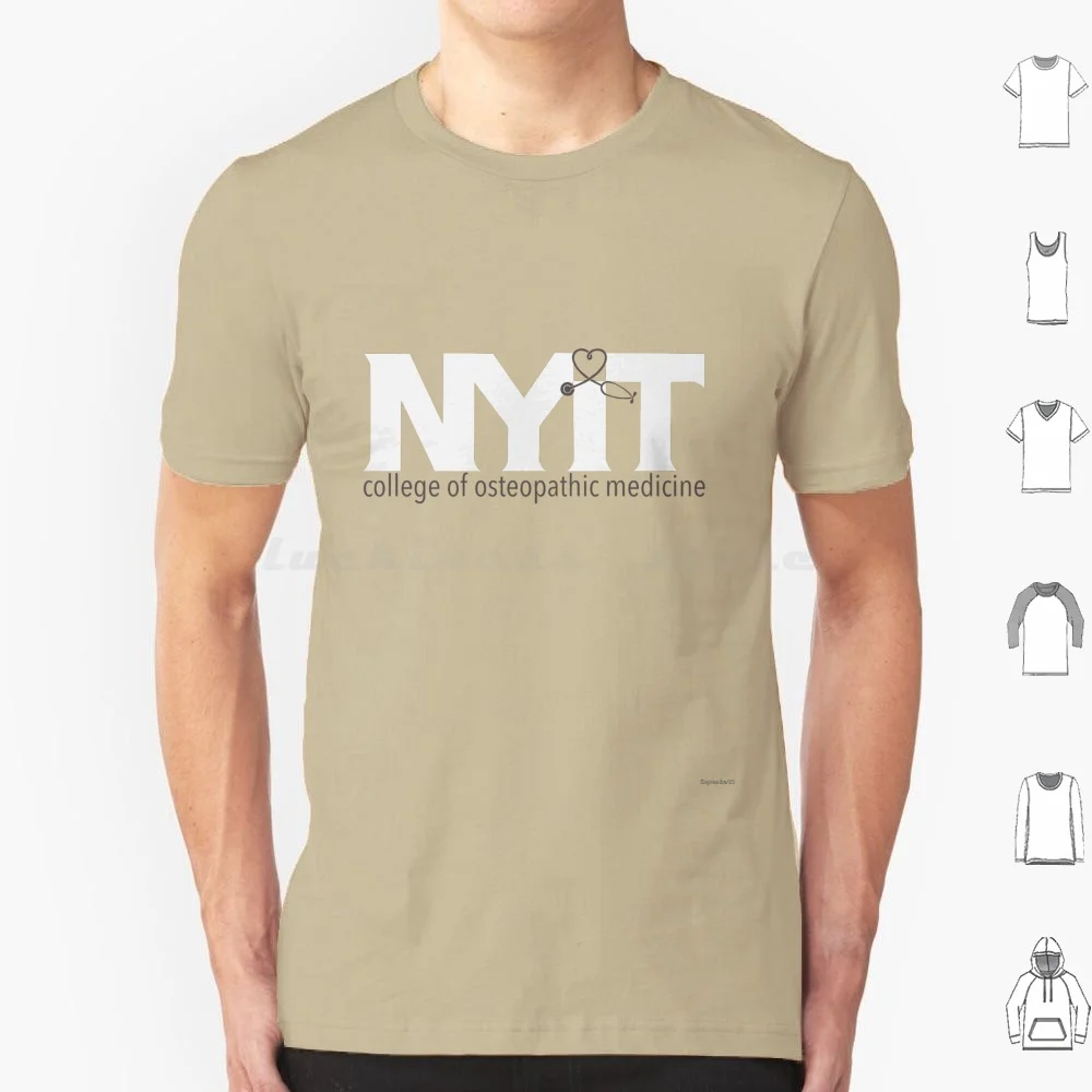 Белая футболка Nyitcom 6xl хлопковая крутая Nyit медицинская школа Лонг-остров Нью-Йорк
