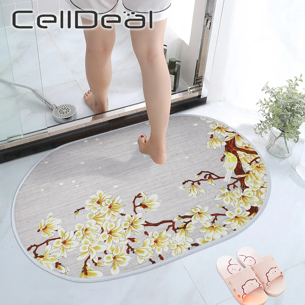 

Non-slip Bathroom Mat Shower Room Water Absorption Soft Rug Household Carpets Kitchen Bedroom Entrance Doormat Home Floor Decor