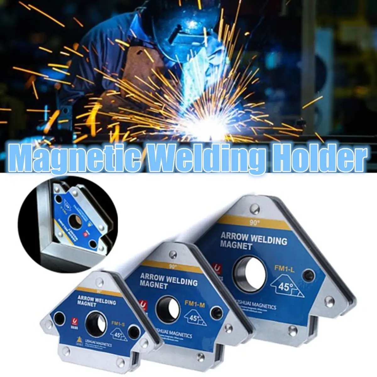 

New 3''/4''/5''Arrow Multi-angle Welding Magnet~ Ferrite Magnetic Welding Holder 45/90/135 angles 55LBS/110LBS/165LBS