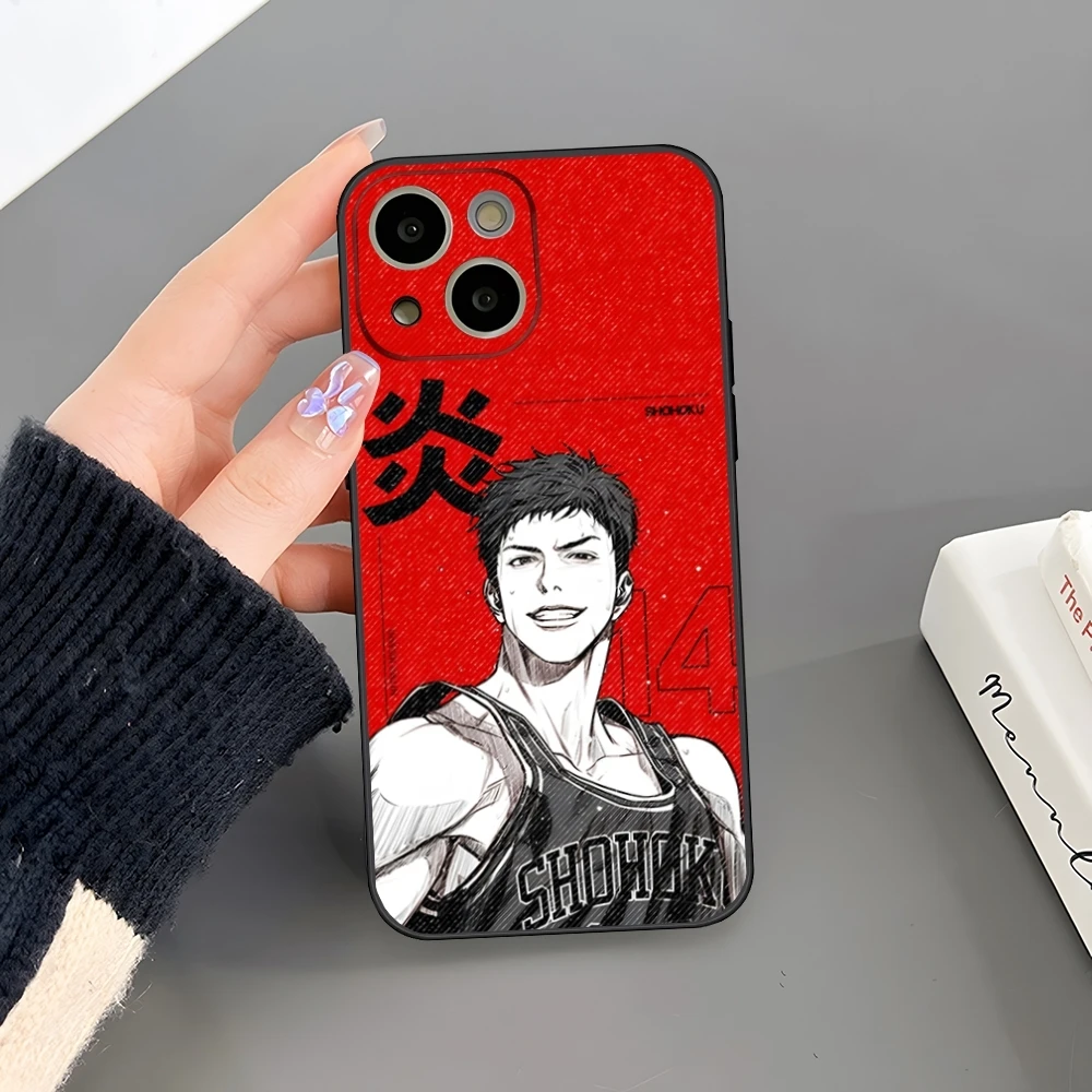 Фото Чехол для телефона с аниме-дизайном Slam-Dunk для iPhone 17 Air, 15 Pro Max, 14 Pro, 16 Plus, 12, 13, 11, XR, X, XS, 8, 7 Plus (задняя крышка) №4