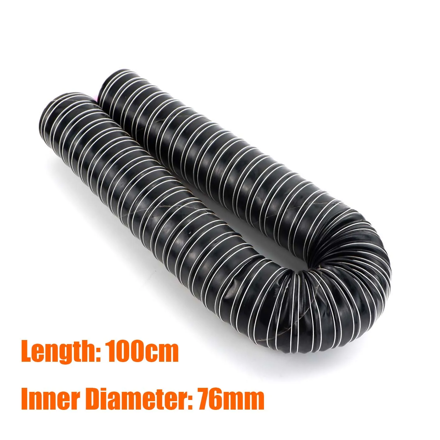 

60 мм 76 мм Внутренний диаметр Длина 100 см Воздушный дизельный нагреватель Канальная труба Шланг Устойчивый к высоким температурам для автомобиля Кемпер Грузовик Караван