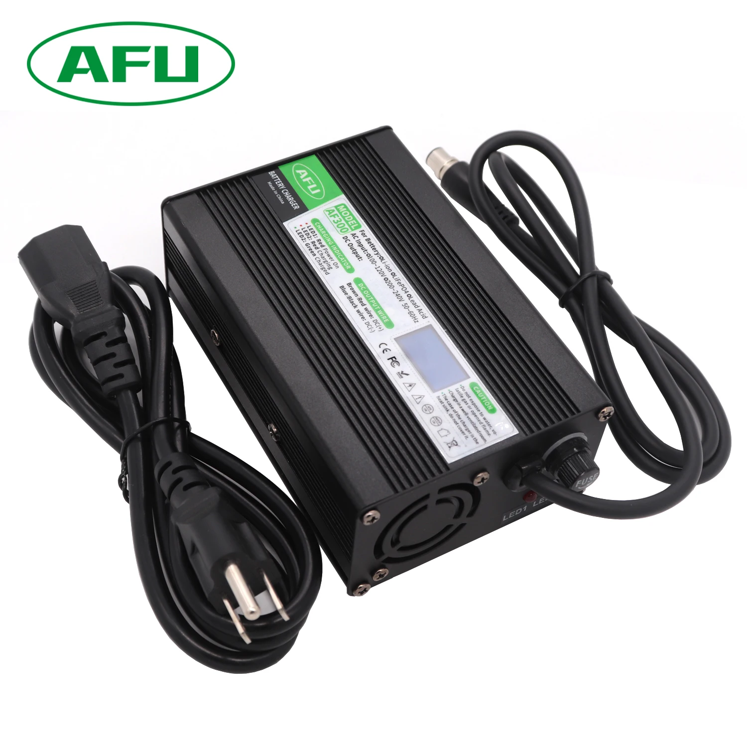 54.75V 4A LiFePO4 Battery Charger Usd For 15S 48V With Fan OLED Display Fast Charger Battery Pack Robot Electric Charger images - 6