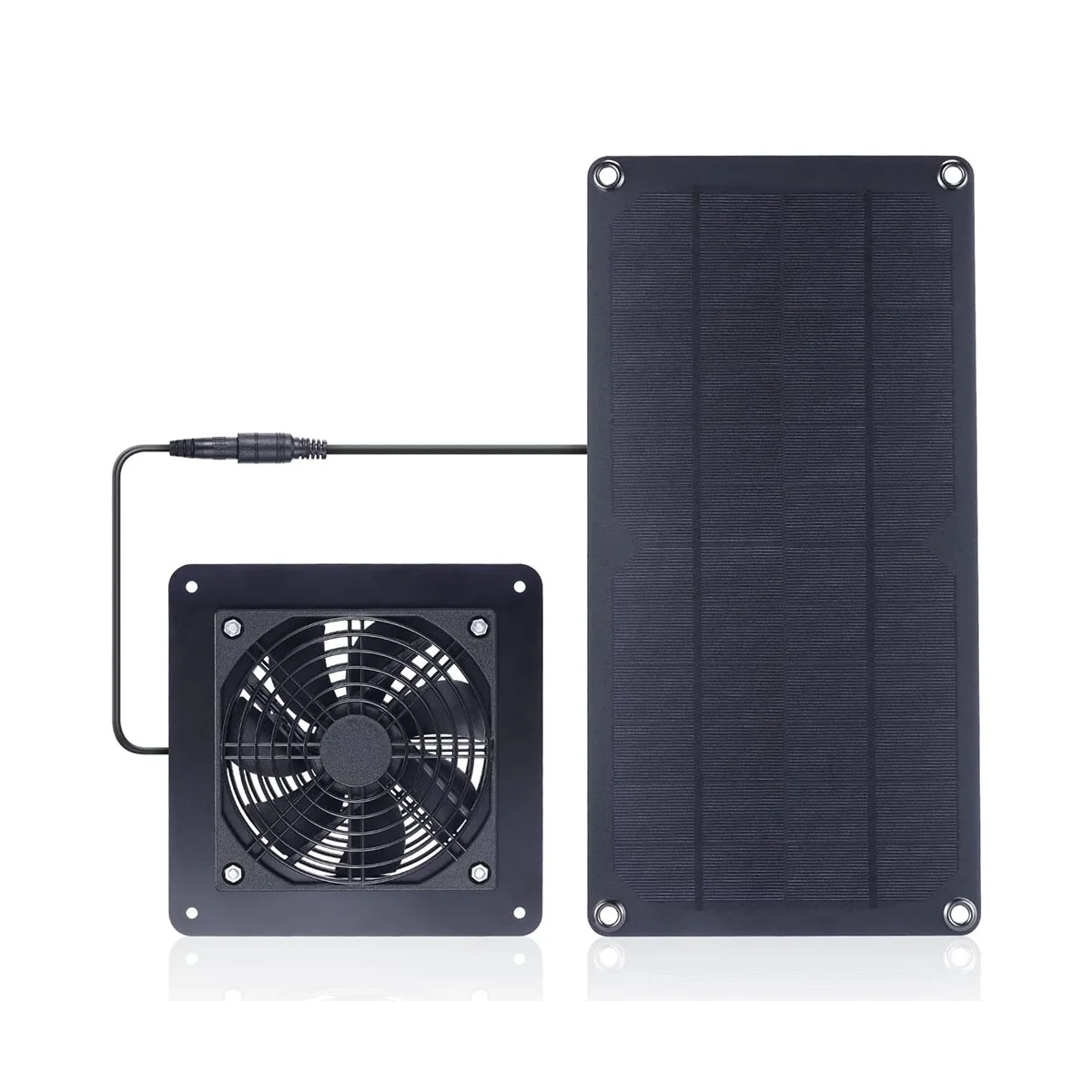 

10W Solar Powered Fan,Solar Vent Exhaust Fan High Speed Air Flow Outside Kit,for Chicken Coops,Greenhouses,Sheds 2 FAN