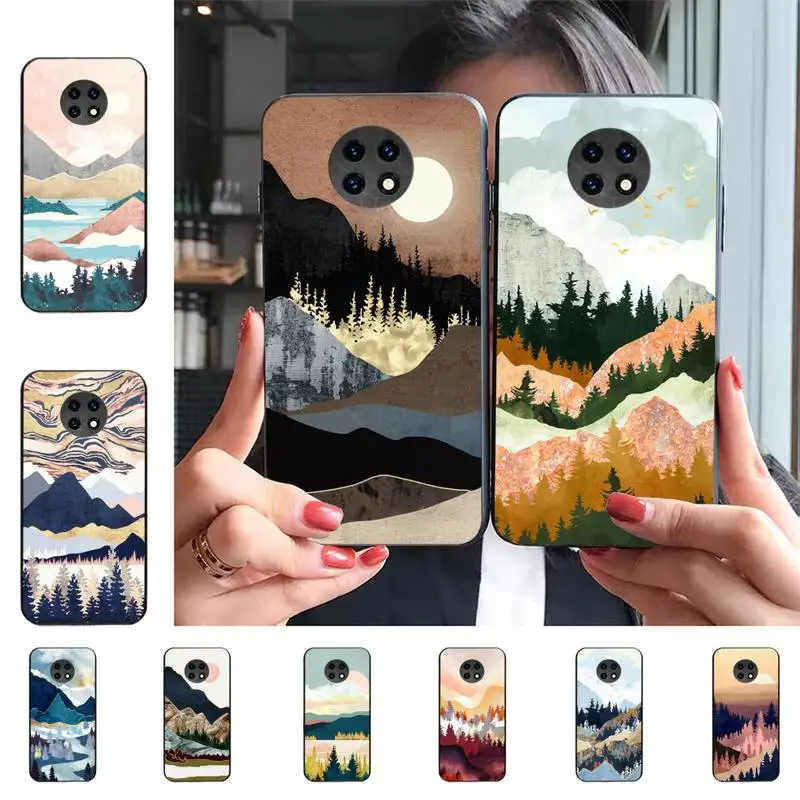 

Autumn Mountain Forest Moon art Phone Case for Samsung S20 lite S21 S10 S9 plus for Redmi Note8 9pro for Huawei Y6 cover