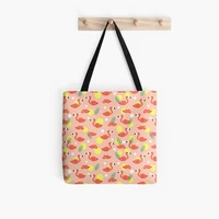 women shopper bag flamingo bird tropical palm bag harajuku shopping canvas shopper bag girl handbag tote shoulder lady bag