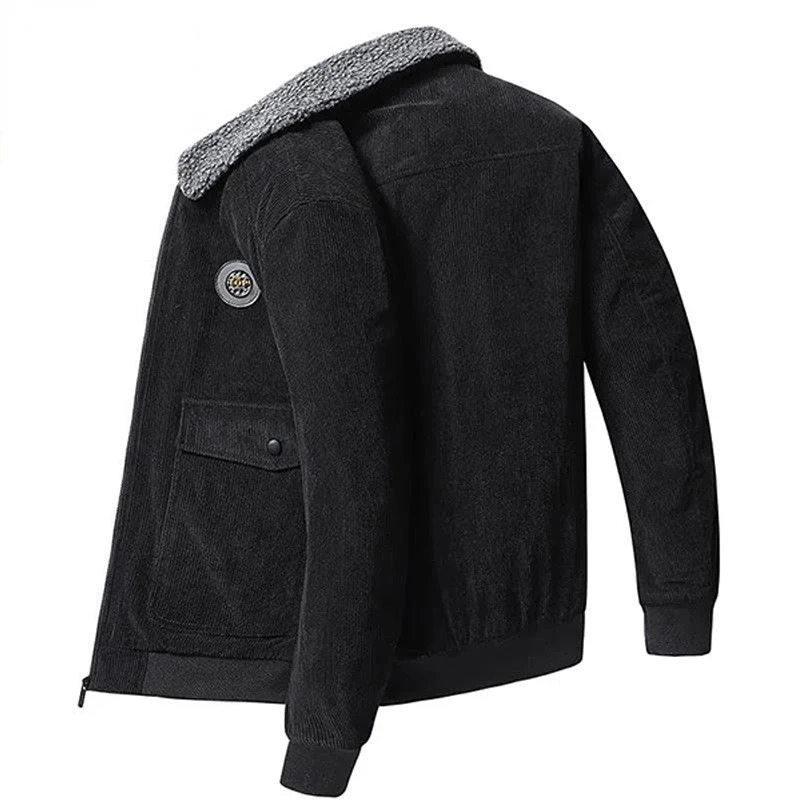 Corduroy Winter Coat men Puffer Jacket Autumn And Winter New Korean Style Long Ladies Over-the-knee Cotton Padded Keep Warm