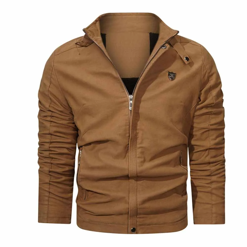 

Streetwear Coats Jackets Mens Casual Fall/Winter Solid Coats Fashion Clothes Basic Vintage Workwear
