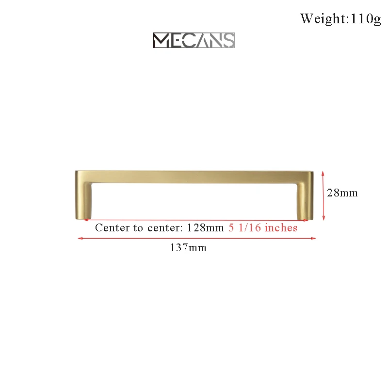 Ручки для шкафов Goo-Ki медные