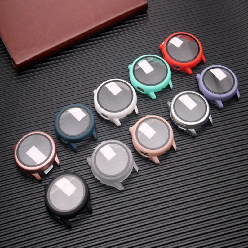 

Чехол из закаленного стекла для Samsung Galaxy Watch Active 2 44 мм 40 мм, полноразмерный бампер с защитным покрытием, защита экрана из ТПУ