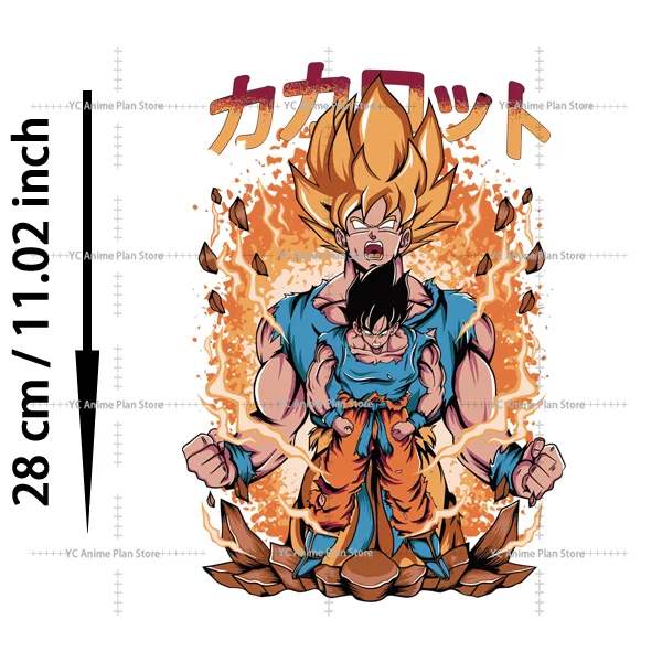 Фото Super Saiyan Kakarotto, нашивки для одежды, плавкая нашивка для одежды, моющаяся теплопередающая виниловая футболка, наклейка, декор №3