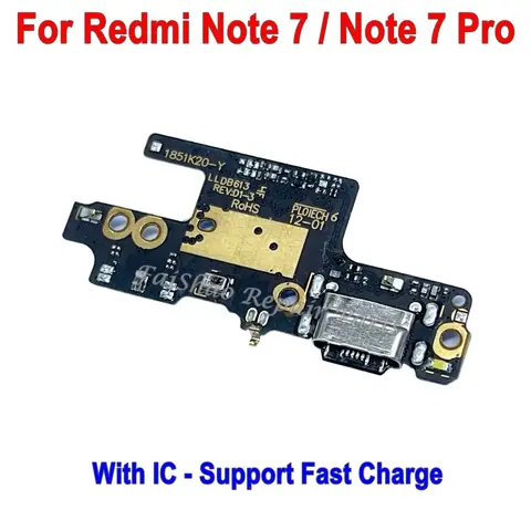Новый USB-разъем для док-станции, порт зарядного устройства, гибкий кабель с поддержкой микросхемы, быстрая зарядка для Xiaomi Redmi Note 7 Note7 Pro