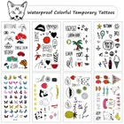 Искусственная кожа, Симпатичные Временные татуировки, боди-арт, водонепроницаемые, красочные сердечки, временные, сексуальные, одноразовые татуировки для пальцев