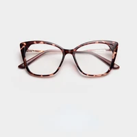 tr7568 cp spring legs tr90 cat eye flat mirror female net red retro myopia glasses frame