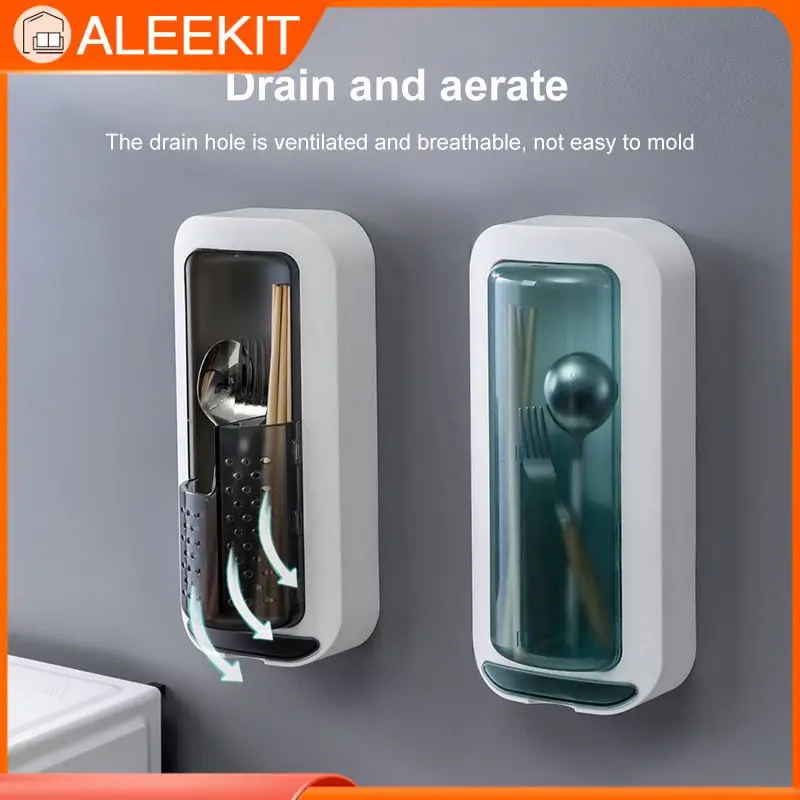 

Поворотный ящик для хранения палочек на 360 °, настенный держатель для палочек и ложек для кухни, 2 ячейки, трубка для палочек, коробка для хран...