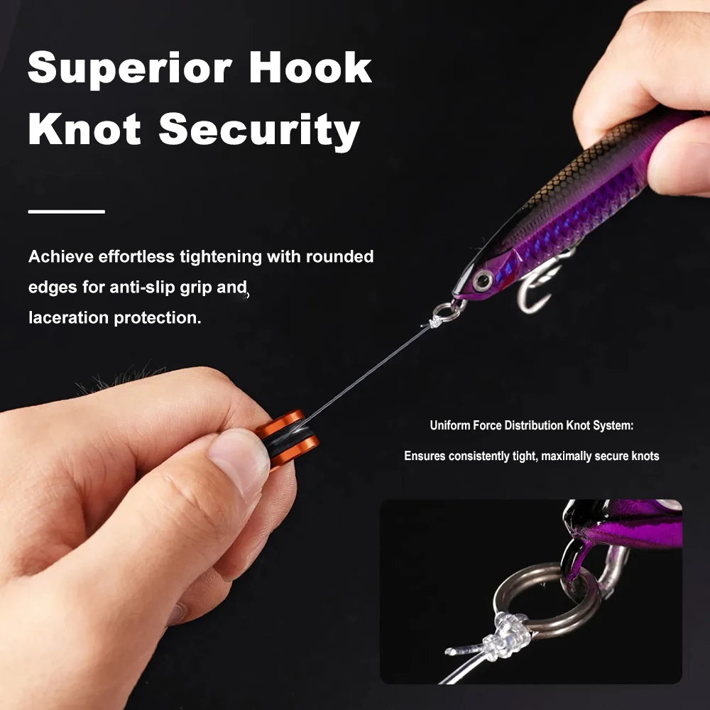 Фото Алюминиевый держатель для рыболовных пальцев — съемник лески в кольцевом стиле для зацепных приманок, нескользящей ручки и портативный аварийный инструмент №4