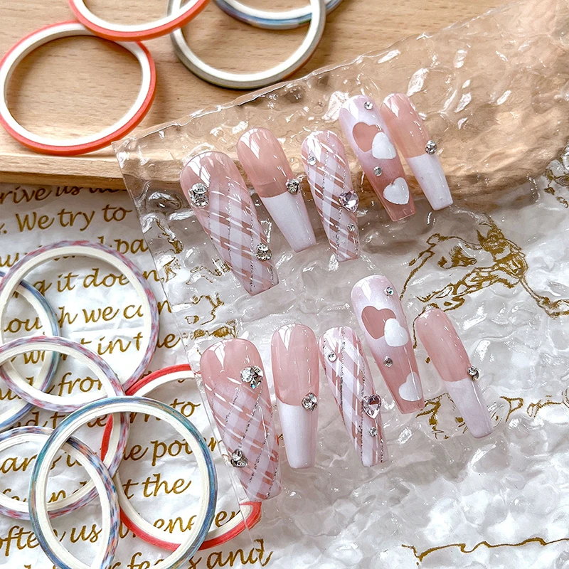 5 рулонов лента для нанесения полос ногтей 3 м