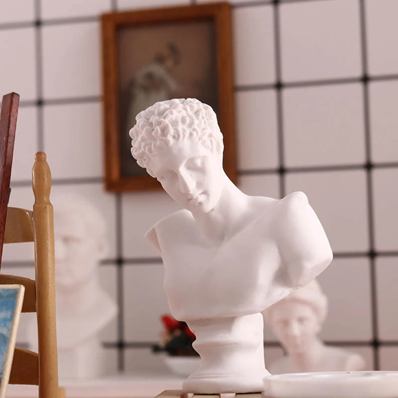 

1:12 миниатюрная гипсовая статуя для кукольного домика, фигурка, гипсовое украшение, домашняя игрушка для декора гостиной