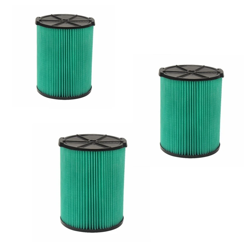 

3PCS VF6000 5-Layer Pleated Replacement VACUUM Filter Compatible For Ridgid Shop Vac 5-20 Gallon Wet/Dry Vacuums