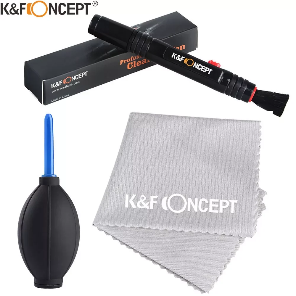 

K&F CONCEPT 3 in 1 Camera Cleaning Kits Lens Brushes+Cleaning Pen+Cleaning Cloth for Camera Lenses & Filters Sensor Scre