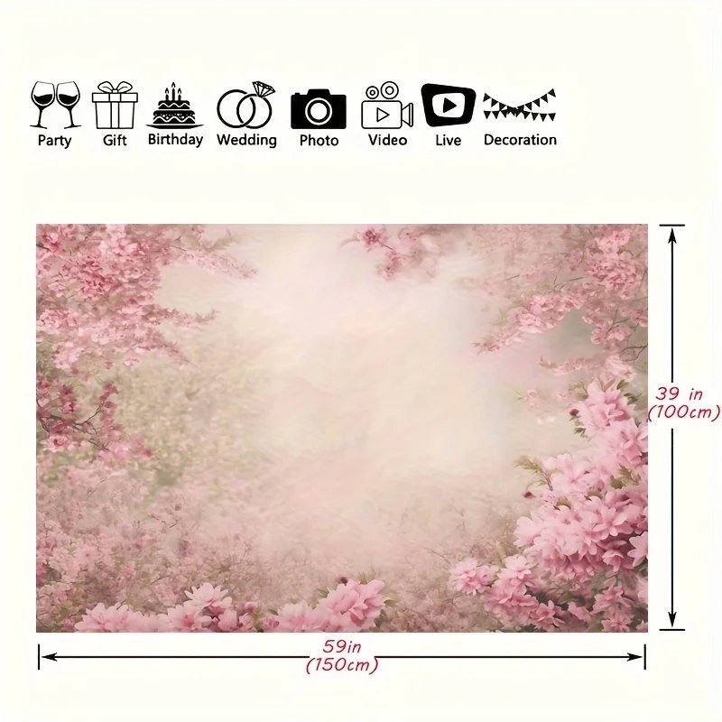 Фотофон для студийной фотосъемки с цветочным рисунком