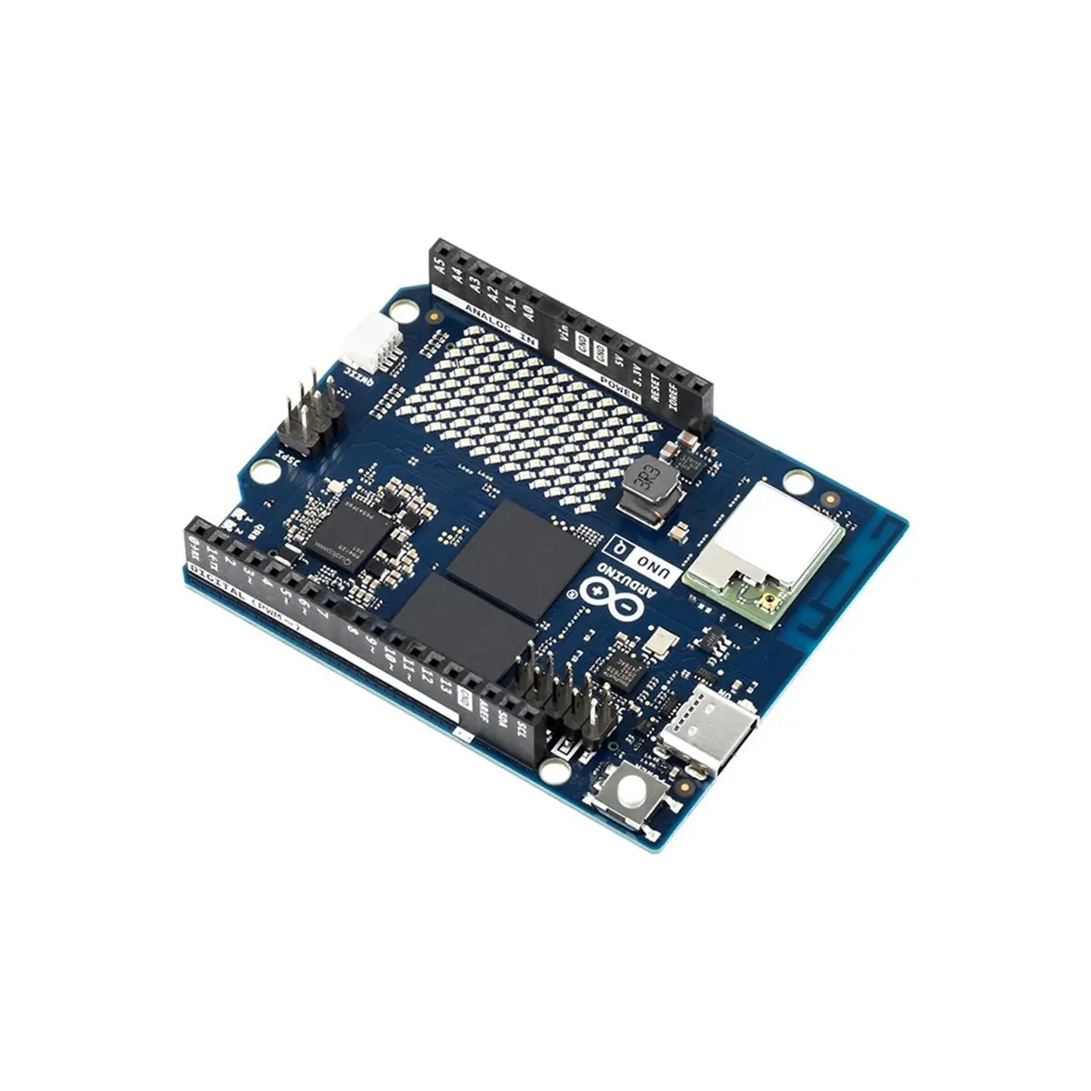Фото Плата для разработки ИИ DTC6 для Arduino UNO Q: высокопроизводительная, для распознавания объектов, голосового управления, обнаружения движения, 4 ГБ ОЗУ, 32 ГБ ПЗУ №2
