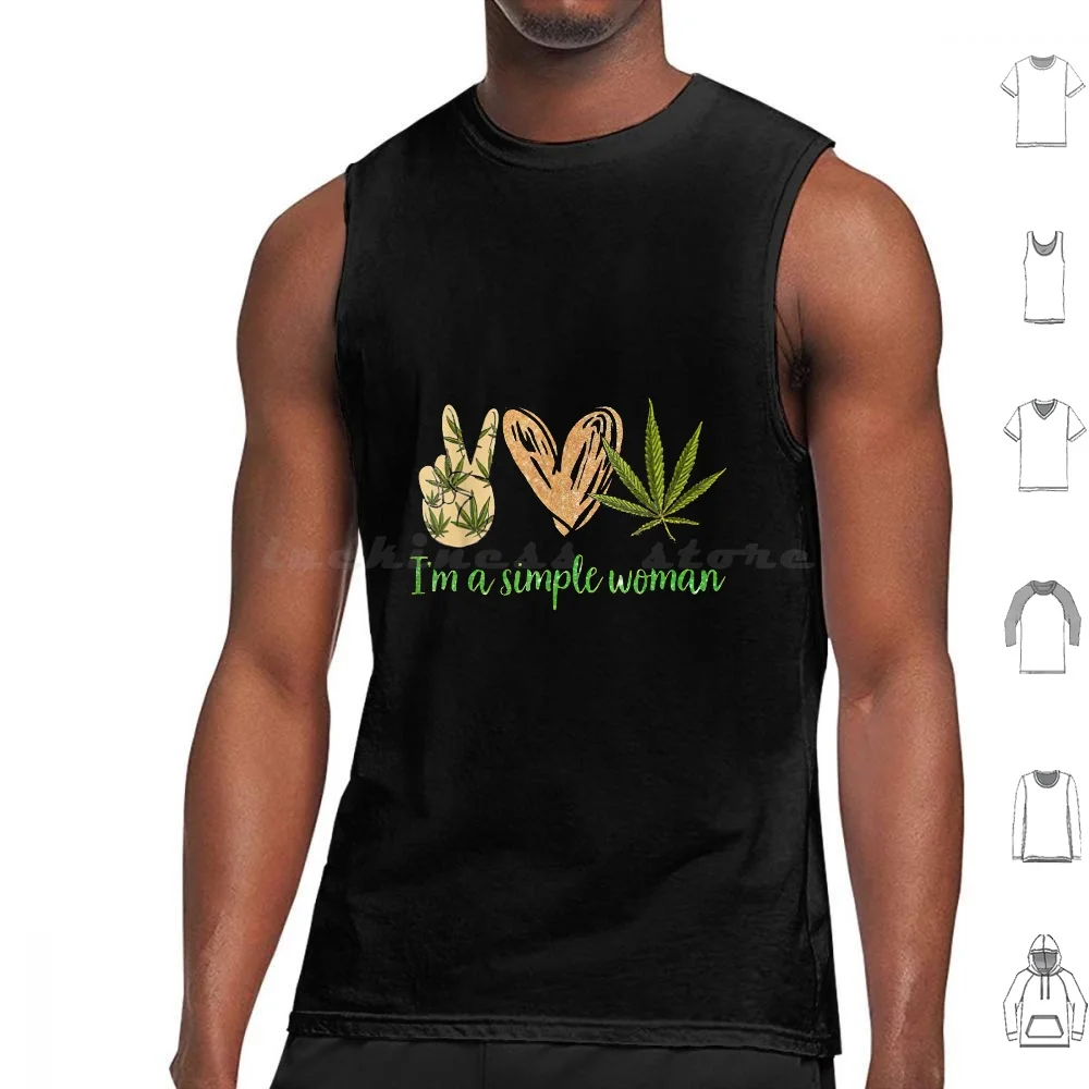 

Я простой Женский-трава мир любви майки с принтом хлопковые травы Stoner Smoke Buddy Im простой женщина трава мир любви женщины