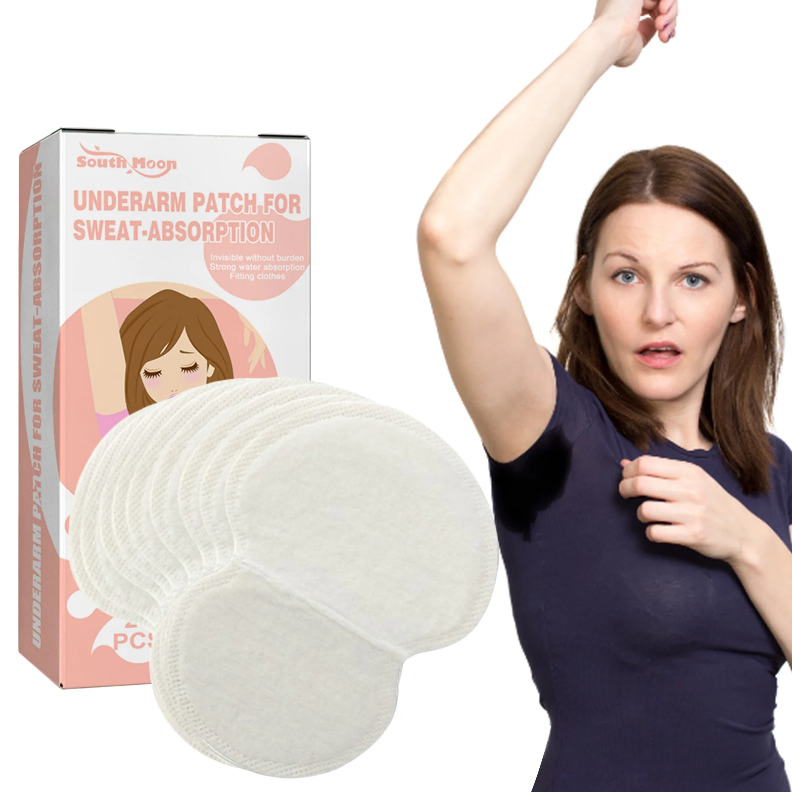 

20pcs Underarm Sweat Pads Disposables Armpit Sweat Shields Antiperspirant Sticker Invisible Armpit Sweat Block Pads