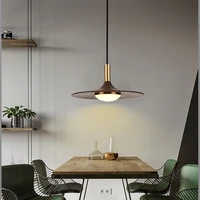 solid wood single head copper chandelier led restaurant restaurant bar cafe study bedside nordic living room decor