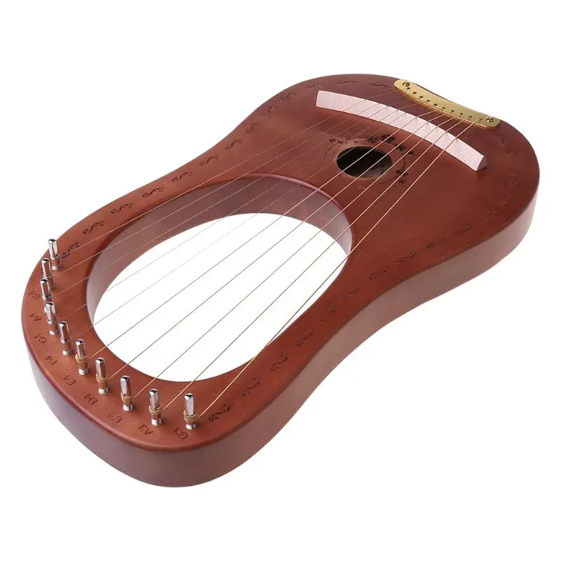 

Portable Practice Harp Solid Wood 10 String Party Lier Harp Professional Musical Instrument Sound Entertainment Gifts