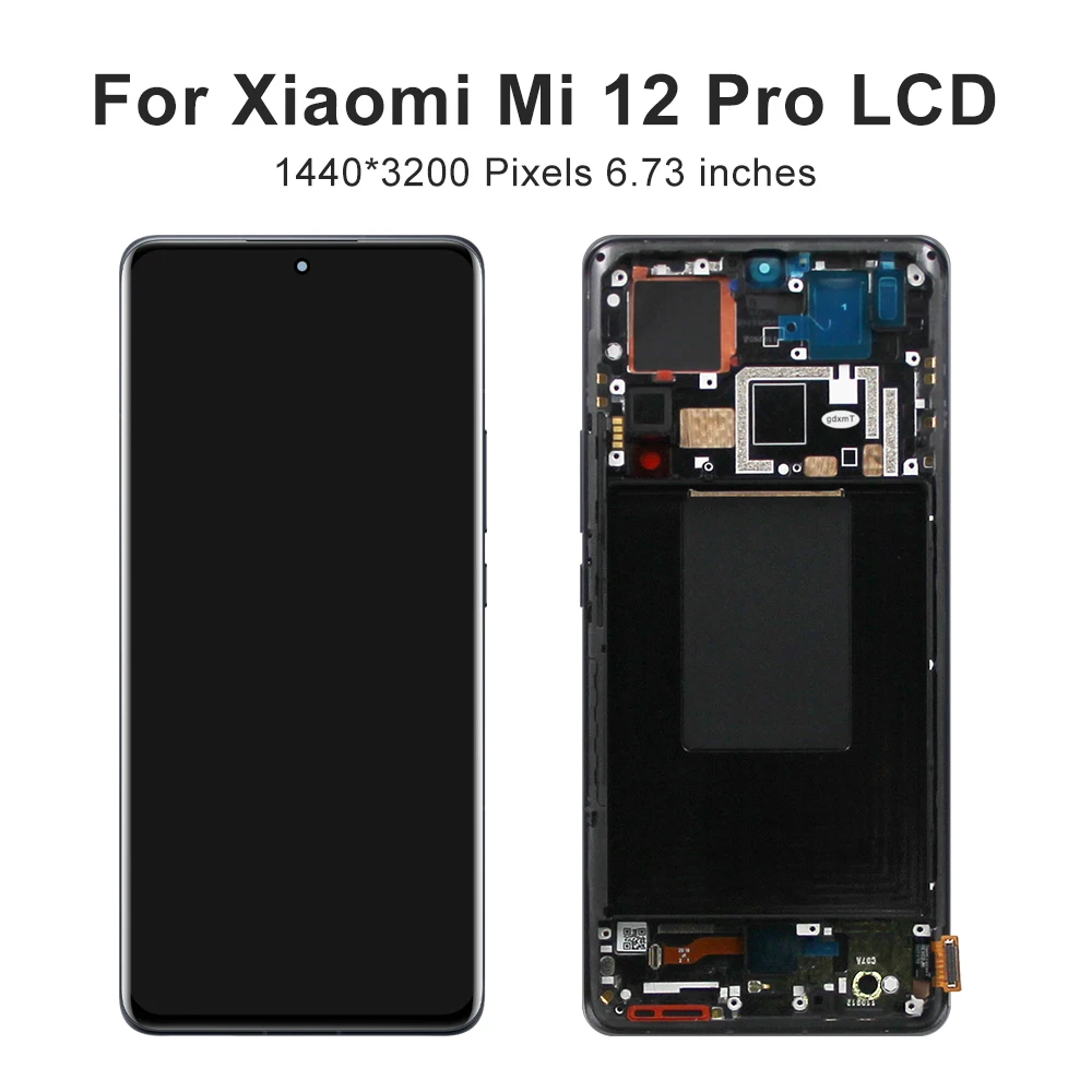Для Xiaomi 12 Pro 6 73 дюйма Mi 2201122 C Замена дигитайзера сенсорного экрана G ЖК-дисплея в