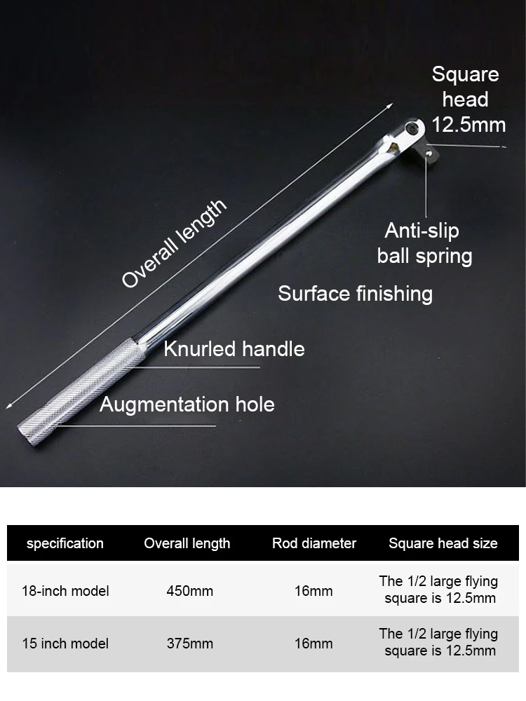 Головка торцевая Hi-Spec 1/2 F для руля 10/12/15/18 дюймов