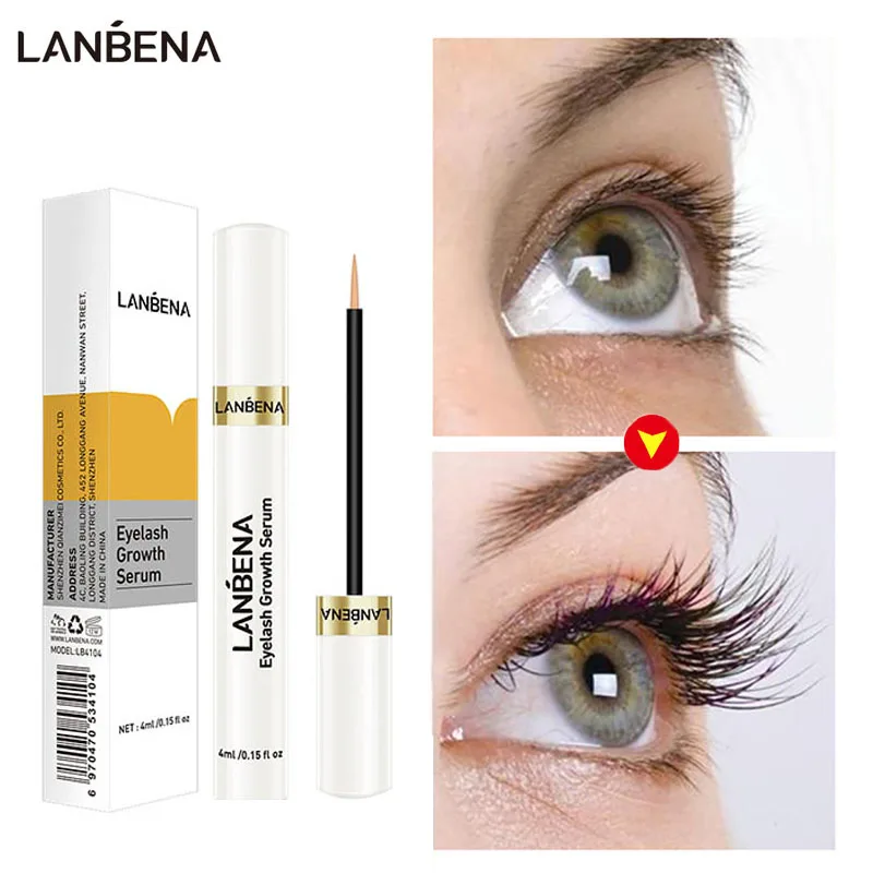 

LANBENA Eyelash Growth Serum Lift Eyelashes Enhancer Longer Fuller Thicker Lashes Essence 7 Days Eyebrows Eyelash Care Products