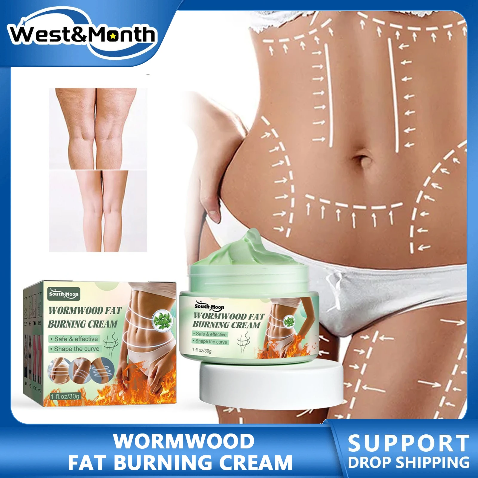 

Wormwood Fat Burning Cream Body Sculpting Weight Loss Anti-cellulite Slimming Shaping Firming Body Skin Nourishing Massage Care
