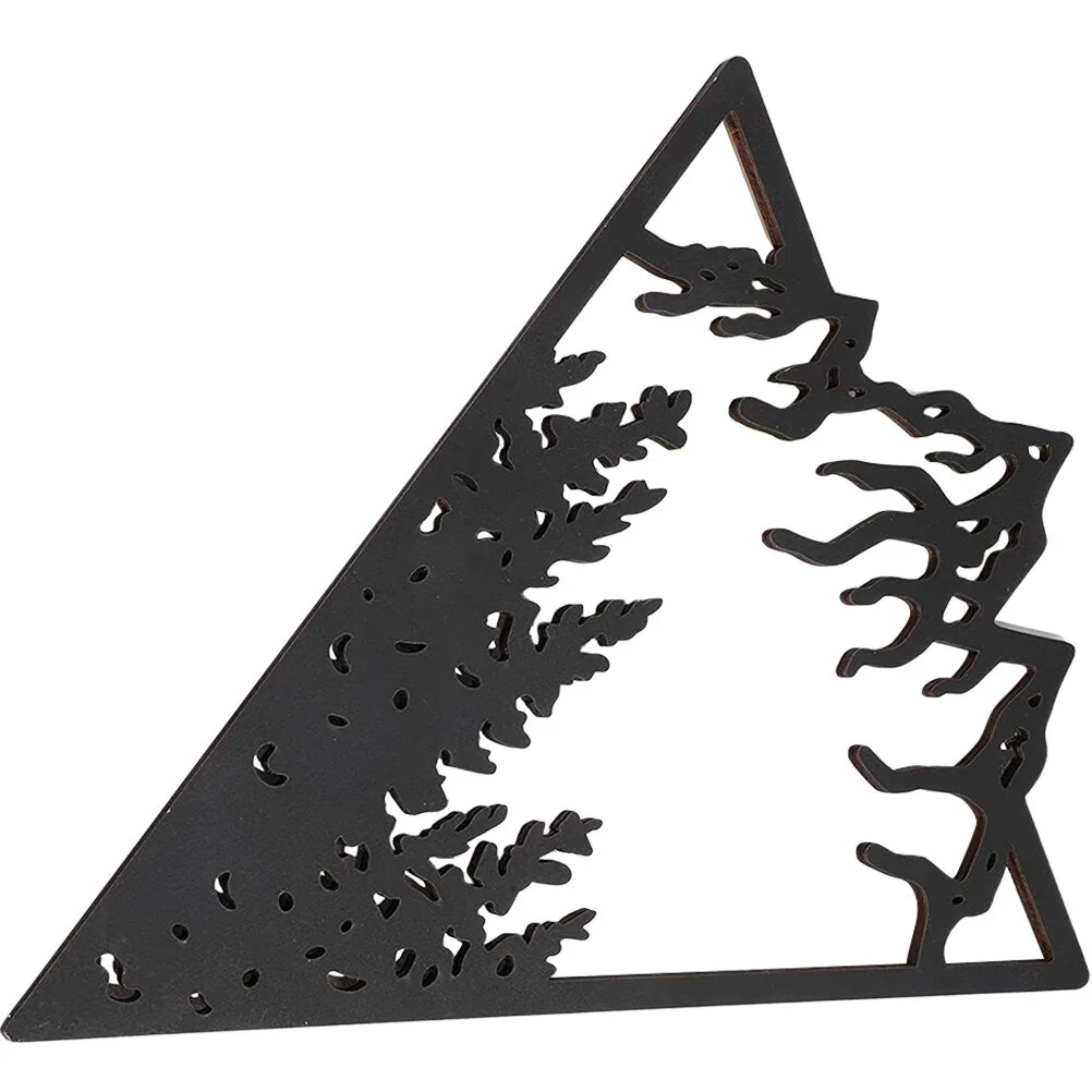 

Metal Mountain Wall Decor Pendant Forest Iron Ornament Minimalist Sculpture Hanging Indoor