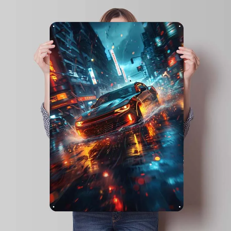 Chevrolet черный супер автомобиль металлический знак классический автомобильный