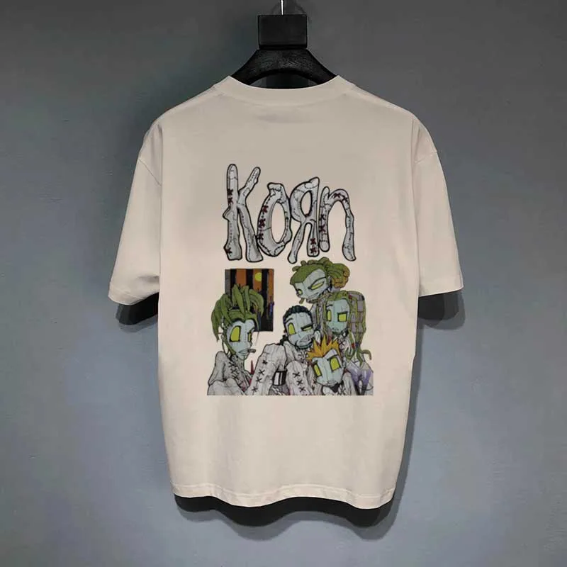 Рубашка для взрослых и детей короткий топ с графическим принтом рок улицы в стиле