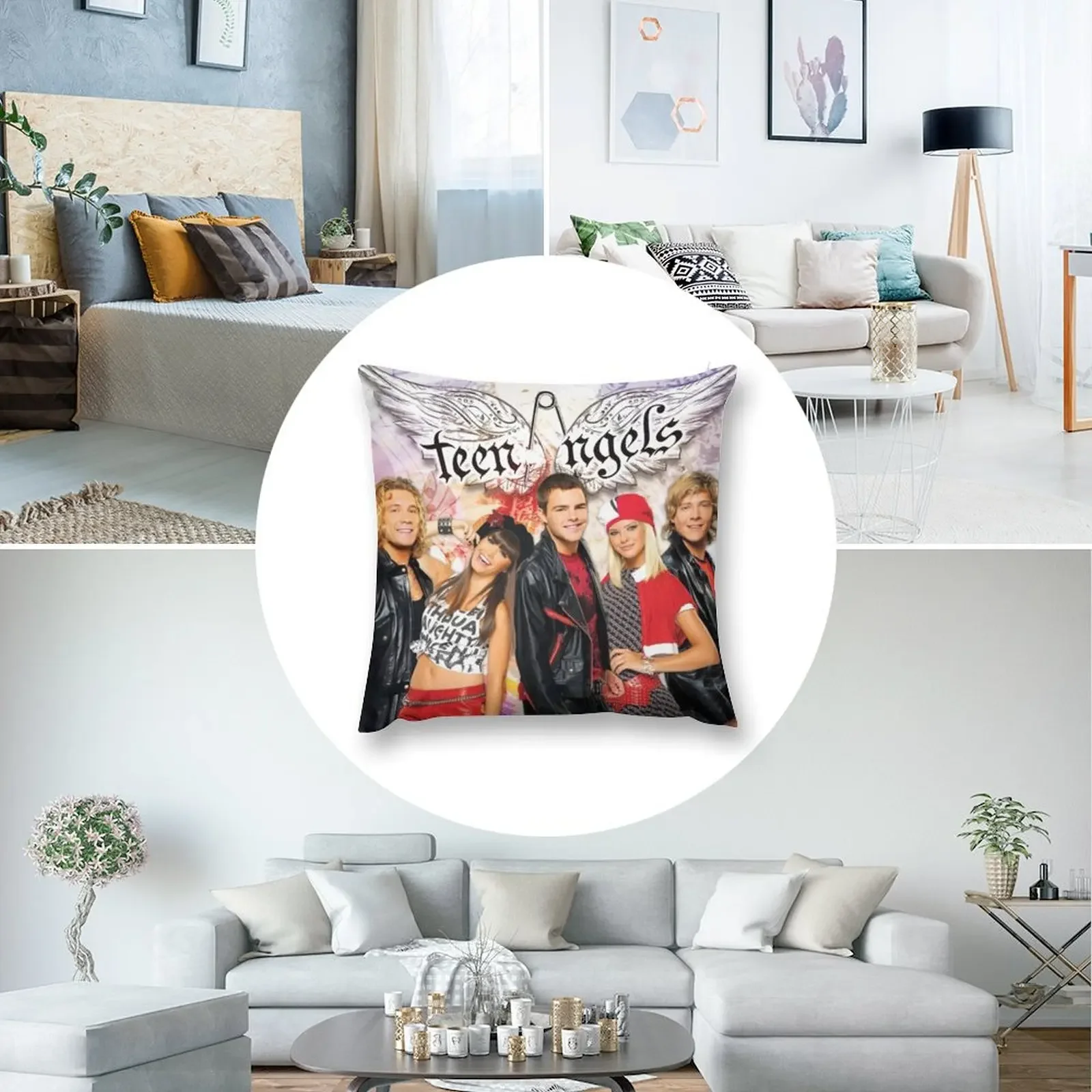 Casi Angeles Throw Pillow роскошные наволочки Рождественская наволочка подушка