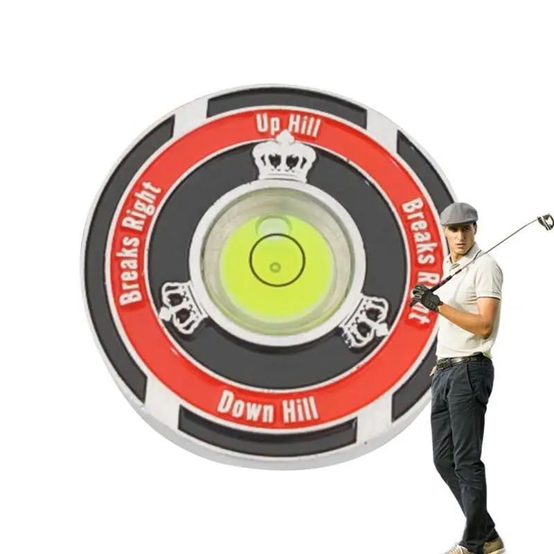 

Golf Level Ball Marker Golf Ball Marker With High Precision Alignment Reader Tool 2 Sided Golf Ball Marker Tool Reading Golf