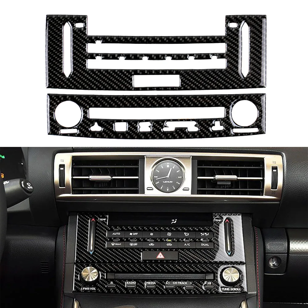 

Декоративная наклейка на панель CD автомобиля для кондиционирования воздуха, наклейка для Lexus IS250 2013-2020, аксессуары для салона автомобиля, углеродное волокно