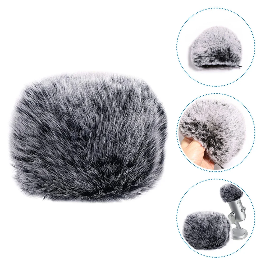 

Snap Strainer Plush Microphone Cover Protector Sleeve Dust Covers Hairy Accessory KTV Singing Accessories