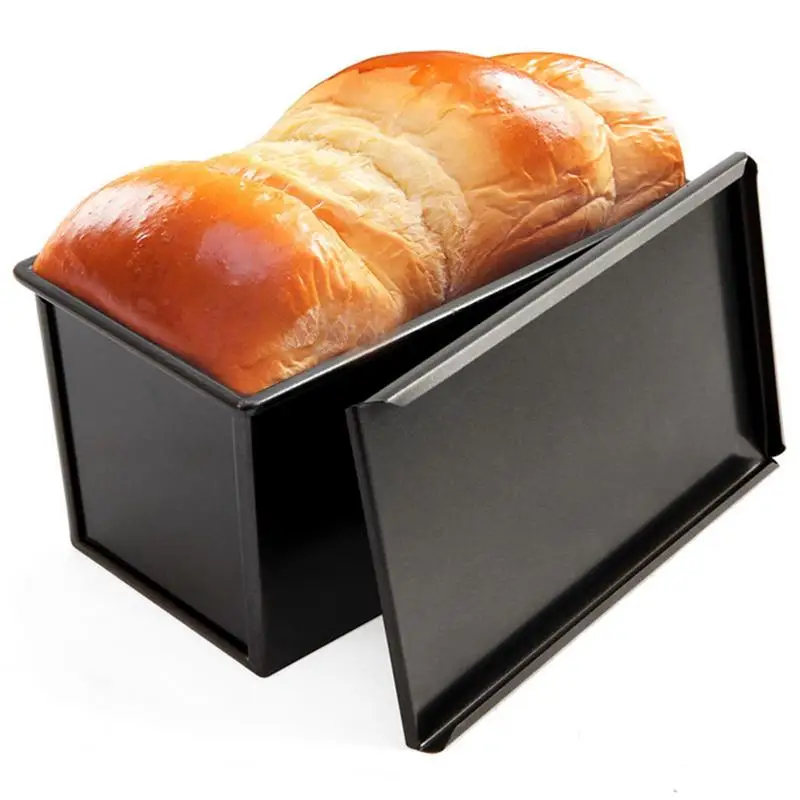 

250 г/450 г/750 г/1000 г из алюминиевого сплава черные антипригарные коробочки с покрытием для тостов сковорода для хлеба форма для торта инструмен...