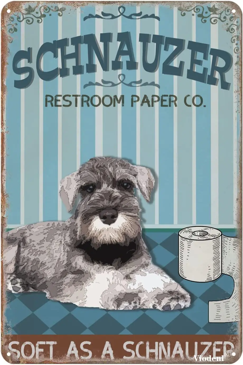 

Vintage Tin Signs Schnauzer Restroom Paper Co. Art Sign Home Kitchen Bar Cafe Club Cave Wall Decor Metal Sign 12x8