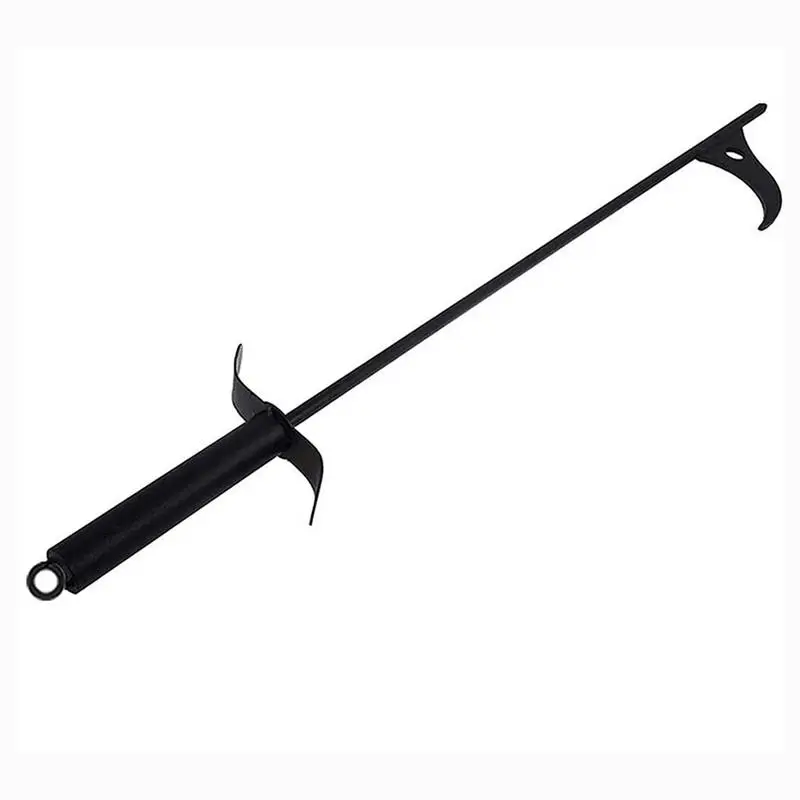 

Fire Pit Poker 40 Inches Detachable Fire Poker Solid Black Steel Fireplace Accessories For Indoor And Outdoor Uses Rust-proof