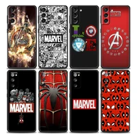 marvel avengers logo case cover for samsung galaxy s21 s22 s20 s 21 ultra fe plus s7 s8 s9 s10 plus lite 5g soft tpu cases
