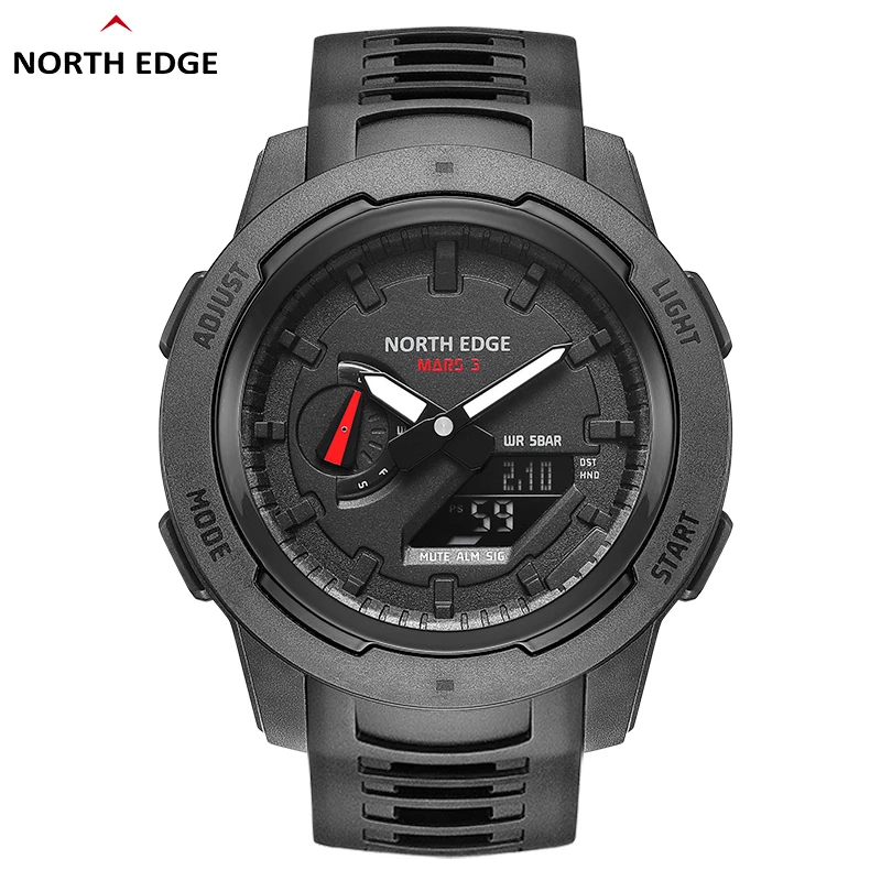 NORTH EDGE Sports watch Pedometer Lightweight Shockproof Waterproof 50m Mars3