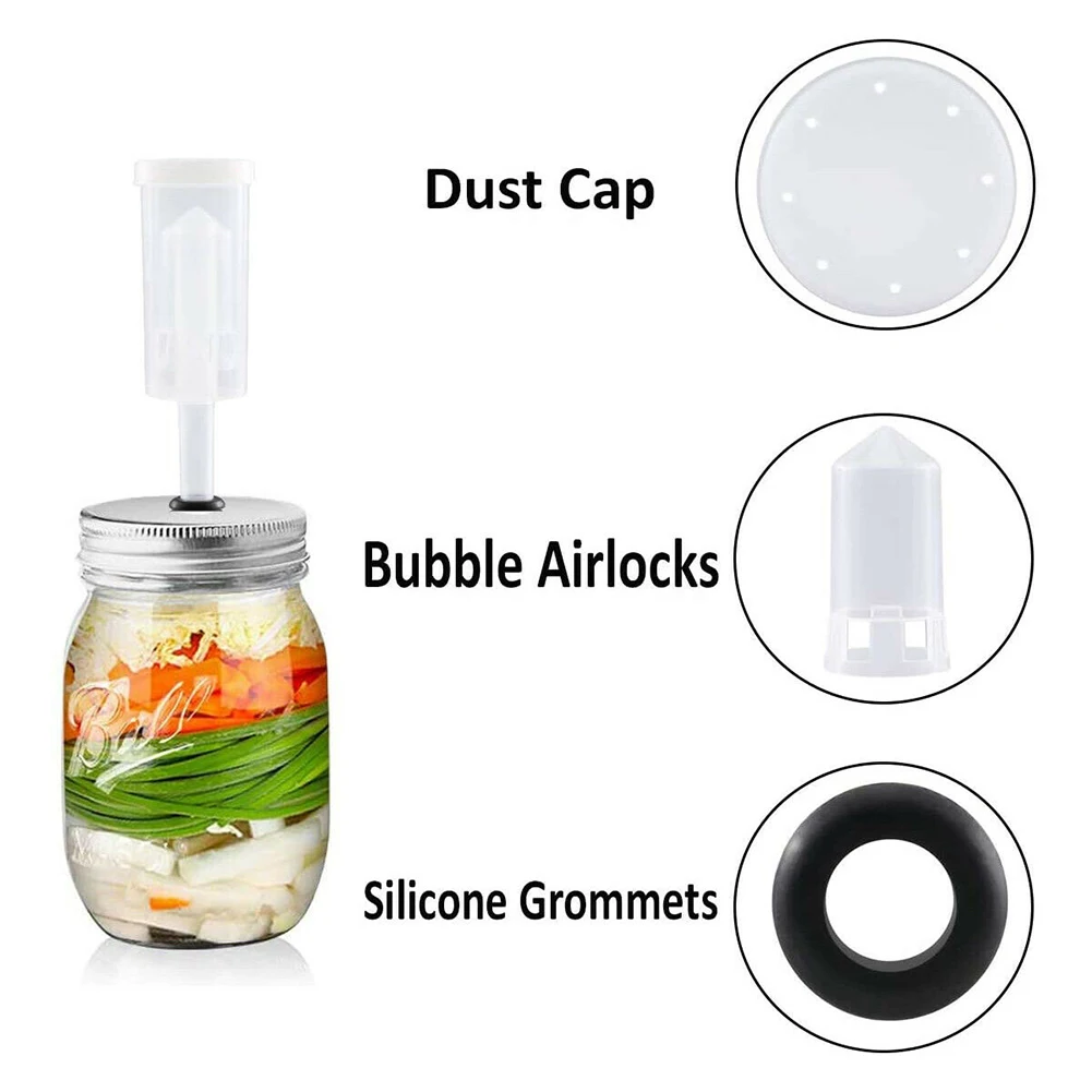 

2pc Brewing Air Lock Airlock Brewing Barrel Exhaust Valve 3-Piece Type Air Lock Fermentation Wine Beer Making Sealed Check Valve