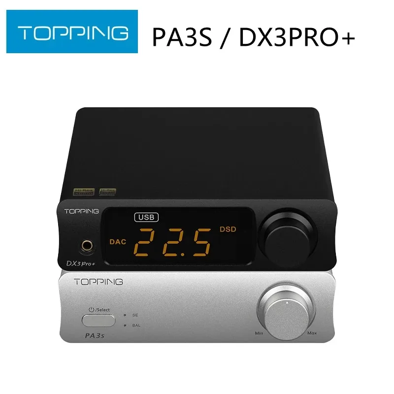 TOPPING DX3 PRO+ ЦАП Усилитель для наушников и PA3s мощности Комбинированный Hi-Fi Music AMP DAC